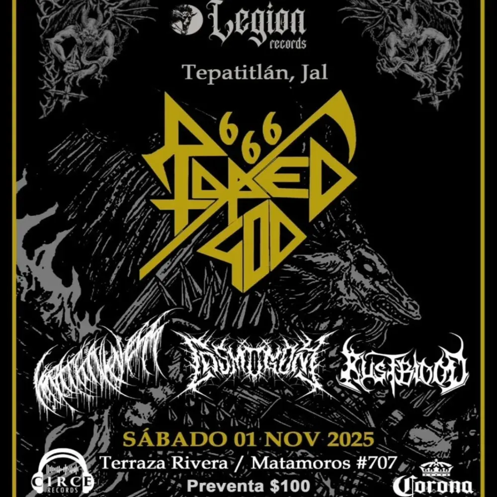 Flyer for the Terraza Rivera show in Tepatitlán, Jalisco