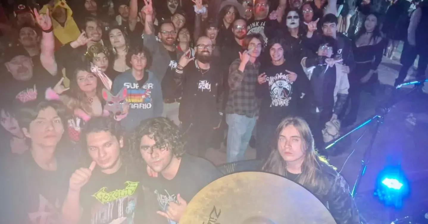 Rustblood with the crowd after a live show