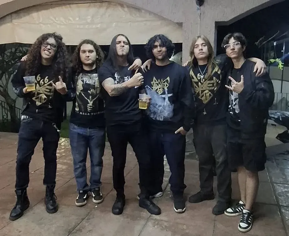 Rustblood group photo after a show